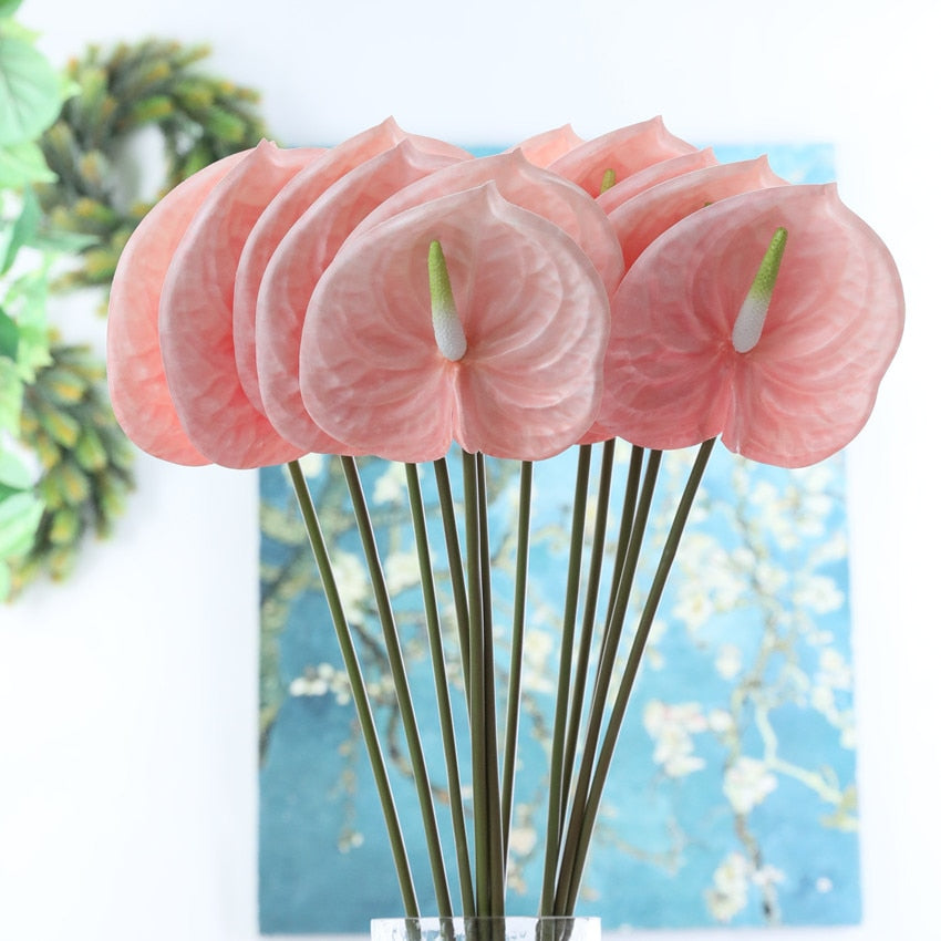 fake anthurium Artificial Anthurium Branch Fake Plants