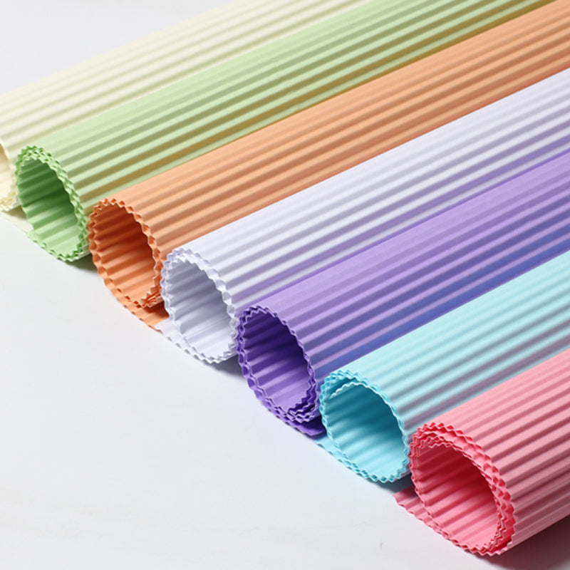 20 feuilles de papier d'emballage ondulé pour bouquet (50x65 cm)