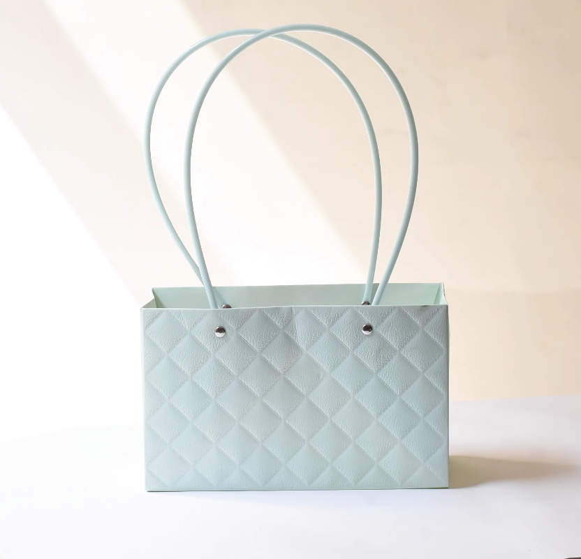 10 sacs à fleurs rectangulaires gaufrés diamant