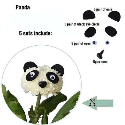 DIY Pom Pom Animal Flower Craft Kit (5 Sets)