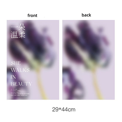 Abstract Art Print Small Size Bouquet Wrapping Paper Pack 20 (29x44cm)