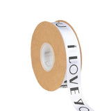 Load image into Gallery viewer, I LOVE YOU Polyester Satin Ribbon (25mmx50Yd)