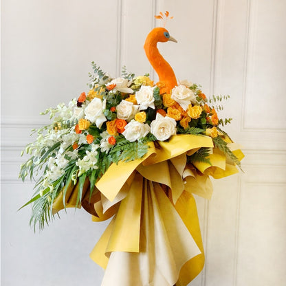 Tête de paon artificielle pour arrangement floral (lot de 2)