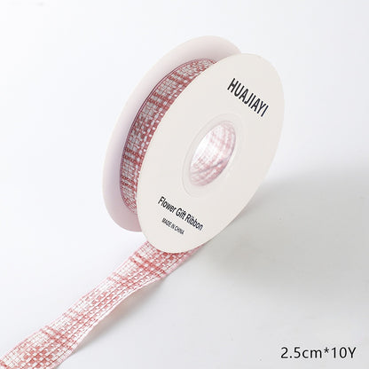 Plaid Bouquet Gift Packaging Ribbon (25mmx10Yd)
