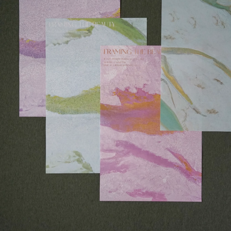 10pcs Color Splash Flower Wrap Paper (38x58cm)