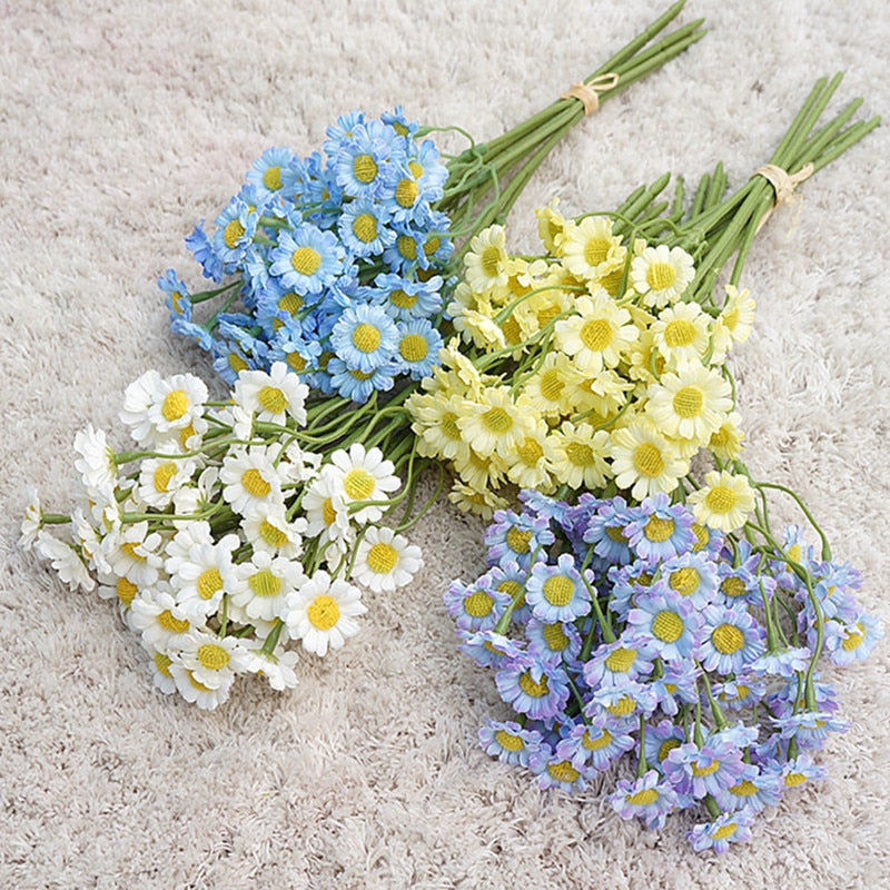 Set of 6 Stems Artificial Chamomile Daisy Flowers