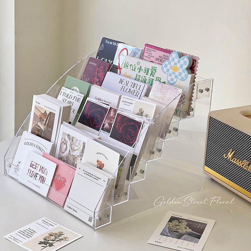 7 Tiers Acrylic Business Cards Display Organizer 7 Tiers Acrylic Business Cards Display Organizer