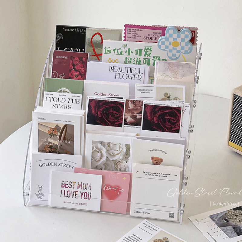 7 Tiers Acrylic Business Cards Display Organizer Floral Supplies Store 7 Tiers Acrylic Business Cards Display Organizer Floral Supplies Store