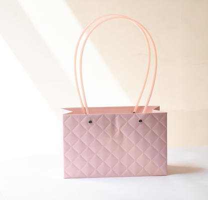 10 sacs à fleurs rectangulaires gaufrés diamant