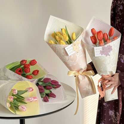 10pcs Floral Lace Print Bouquet Paper (58x58cm)
