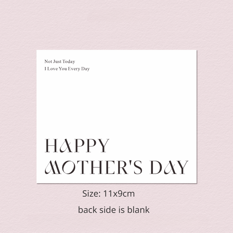 Happy Mother's Day White Greeting Cards Pack 20 (11x9cm)