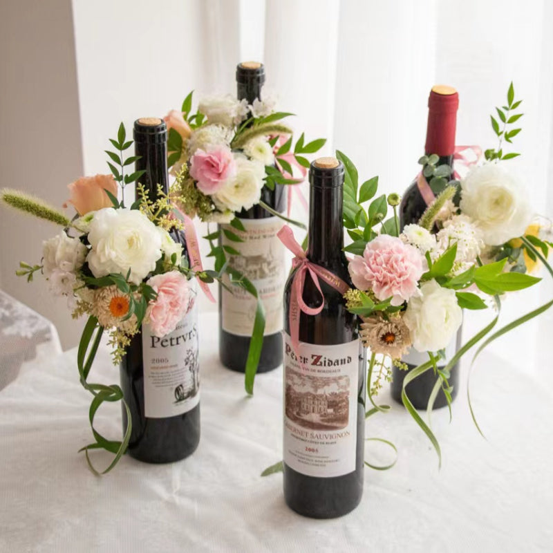 24 Pcs Red Wine Bottle Decorative Flower Foam Ball – Floral