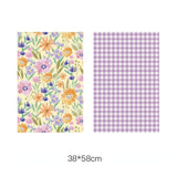 Load image into Gallery viewer, Double-sided Floral Plaid Wrap Paper Pack 10 (38x58cm)