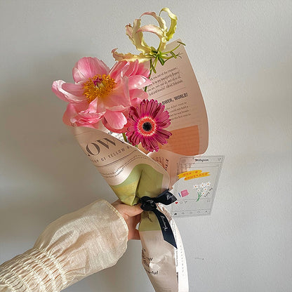 10pcs Retro English Newspaper Wrap Paper (38x53cm)