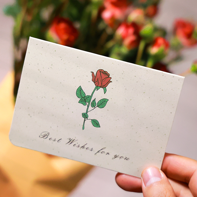 Retro Flower Greeting Cards with Envelopes Pack 12