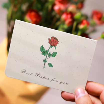 Retro Flower Greeting Cards with Envelopes Pack 12
