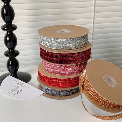 Glitter Sequins Velvet Ribbon (10mmx20m)