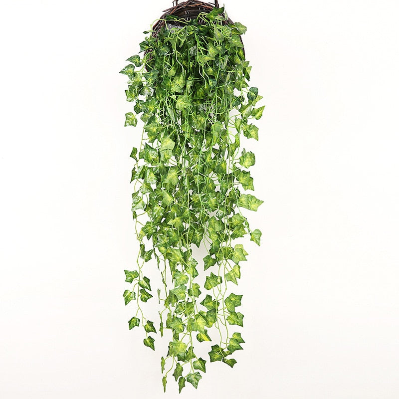 fake wall hanging plants Artificial Plant Vines Wall Hanging Rattan Leaves – Floral Supplies Store