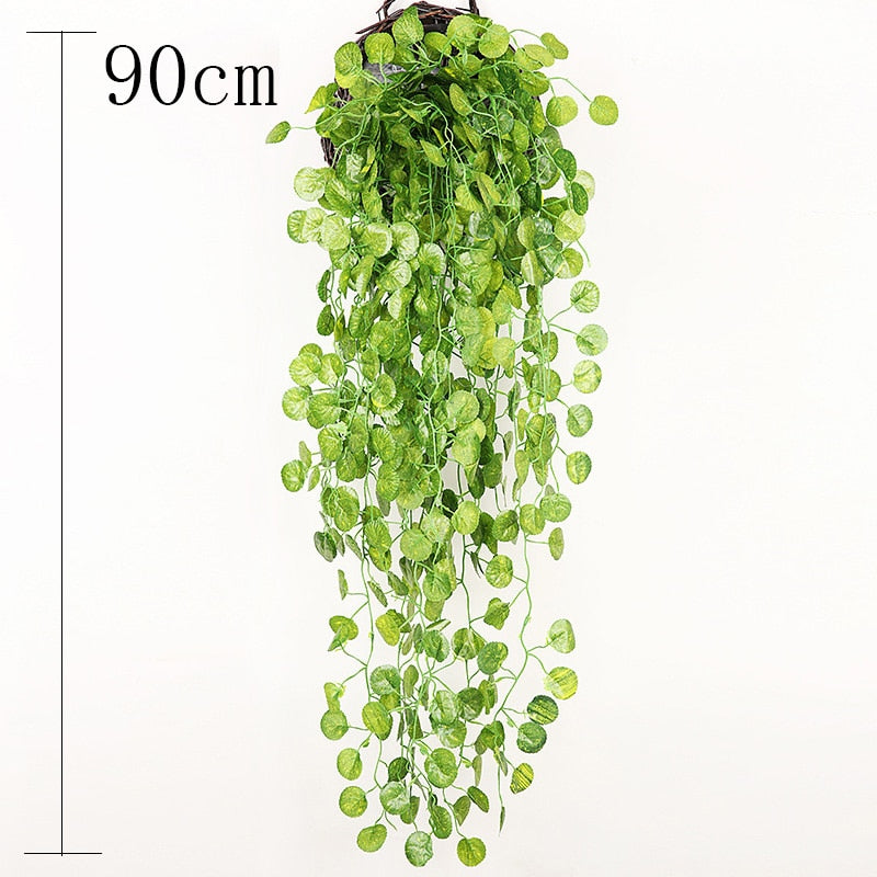 Artificial Rattan Leaf Vine Wall Plant Vines For Outdoor Garden