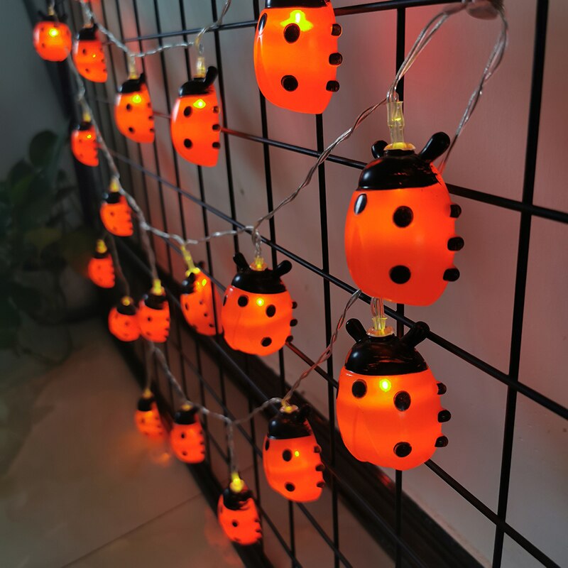 Battery Powered Ladybugs LED String Fairy Lights