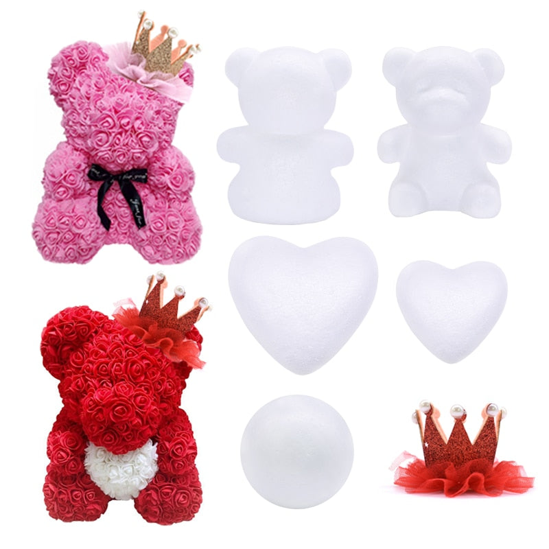 Heart Foam Craft Shapes, 48/pack, including 16 red, 16 pink and 16 white  hearts, for Valentine's Day Projects.