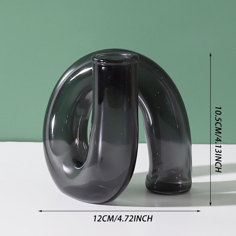 Bended Glass Tube Candle Holder