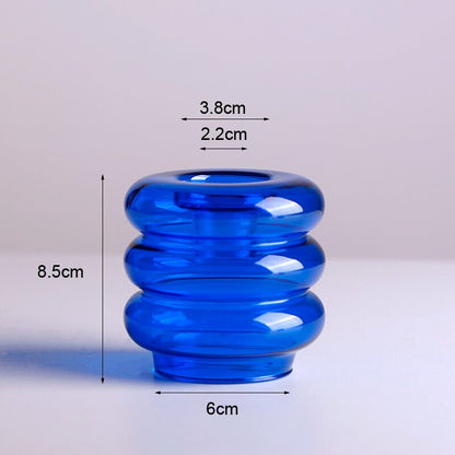 Modern Style Colored Glass Candle Holder