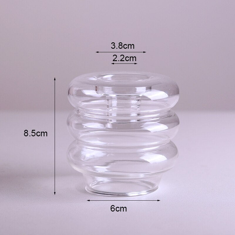 Modern Style Colored Glass Candle Holder