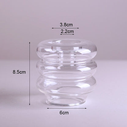 Modern Style Colored Glass Candle Holder