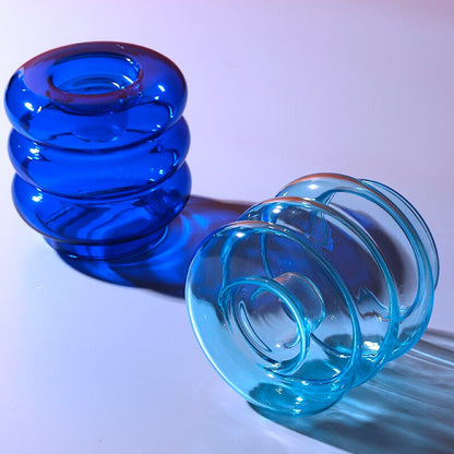 Modern Style Colored Glass Candle Holder