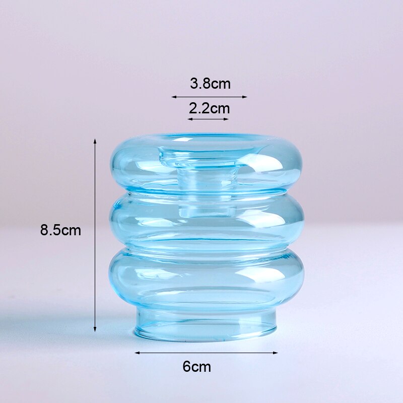 Modern Style Colored Glass Candle Holder