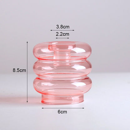 Modern Style Colored Glass Candle Holder