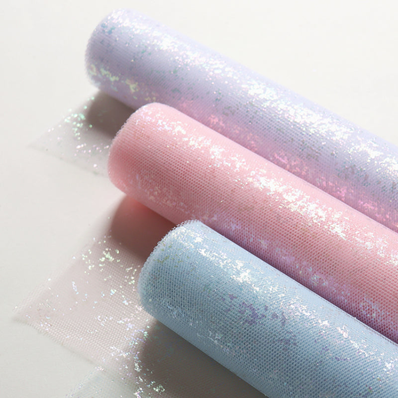 Glittering Mesh Fabric for Gift Bouquet Wrapping 0.5x5m