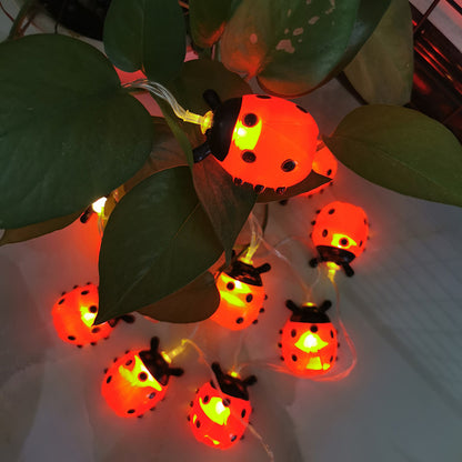 Battery Powered Ladybugs LED String Fairy Lights