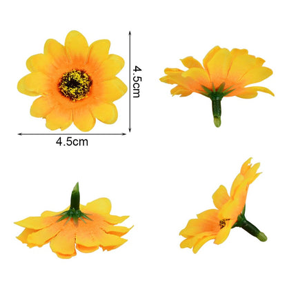 100pcs Artificial Sunflower Head for DIY Decoration