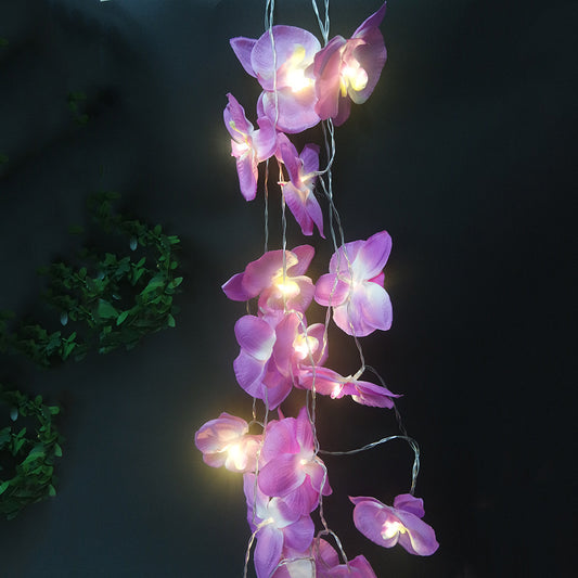 Guirlande lumineuse LED artificielle fleurs de papillon 1,95 m 20 LED