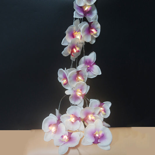 Guirlande lumineuse LED artificielle fleurs de papillon 1,95 m 20 LED