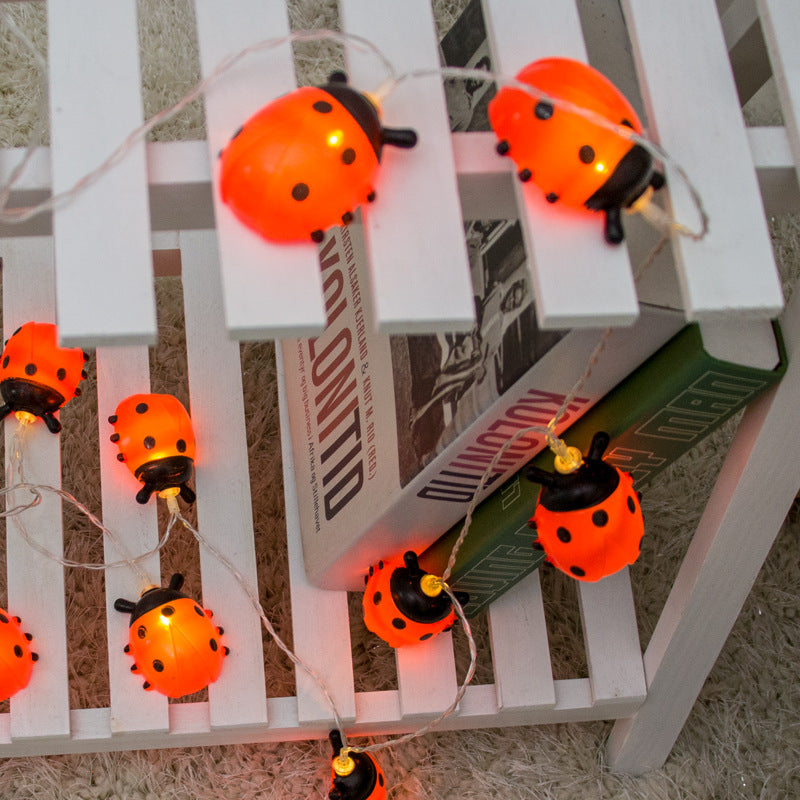 Battery Powered Ladybugs LED String Fairy Lights