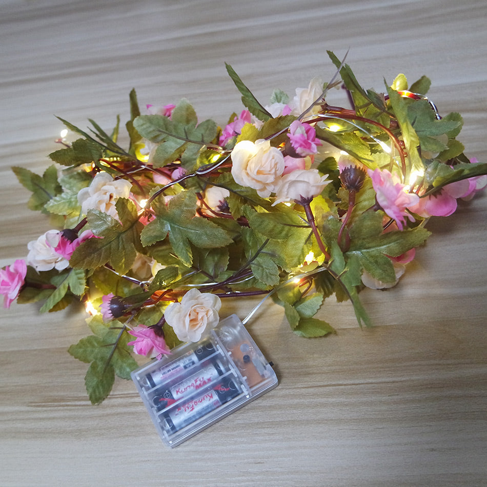 Guirlande lumineuse de 30 roses LED, 2,5 mètres