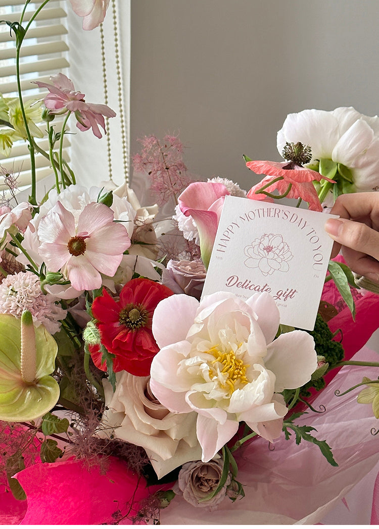 Mother's Day Bouquets Gifts Greeting Cards Pack 50