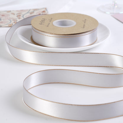Gold-Edge Polyester Ribbon (25mmx25Yd)