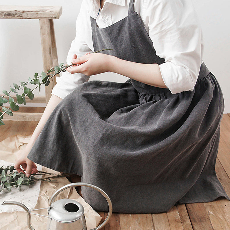 Minimalist Soft Cotton Linen Florist Apron