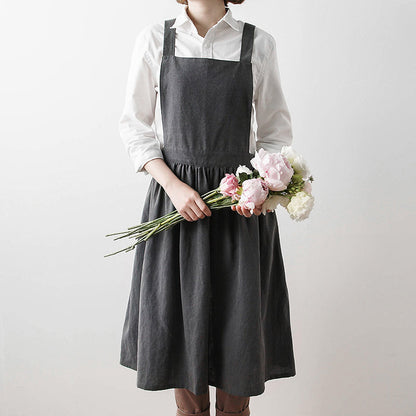 Minimalist Soft Cotton Linen Florist Apron