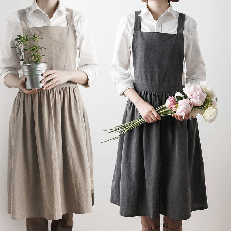Minimalist Soft Cotton Linen Florist Apron