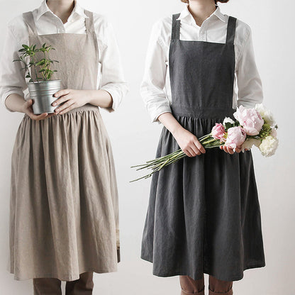 Minimalist Soft Cotton Linen Florist Apron