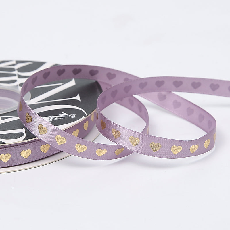 Golden Heart Gift Packaing Satin Ribbon (10mmx45Yd)
