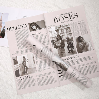 20pcs Vintage Newspaper Flower Wrap Paper (50x58cm)