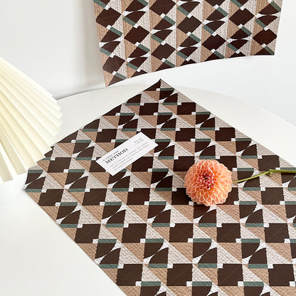 10pcs Geometric Art Floral Wrap Paper (35x52cm)