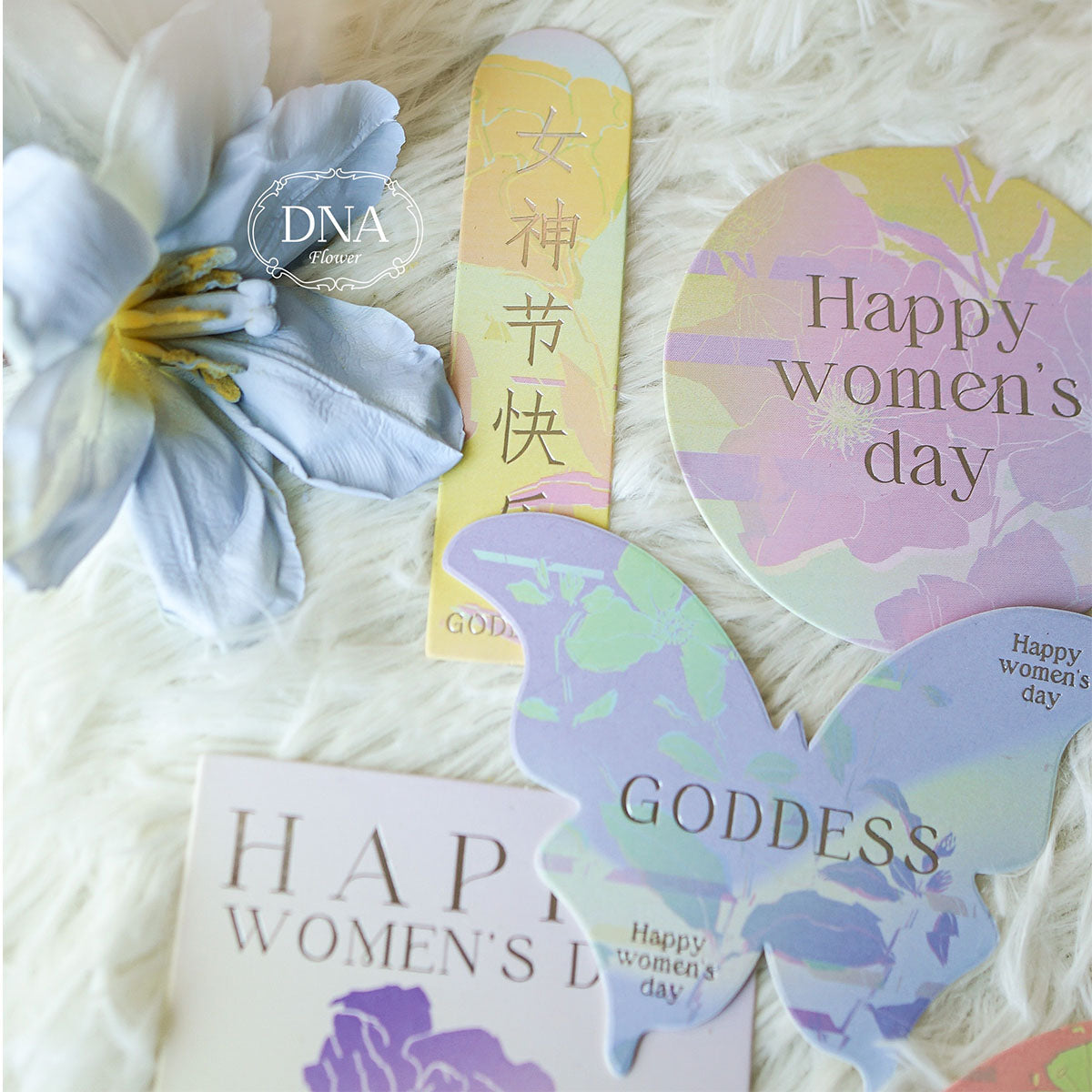 Gift Tag Greeting Card for Women's Day Pack 12