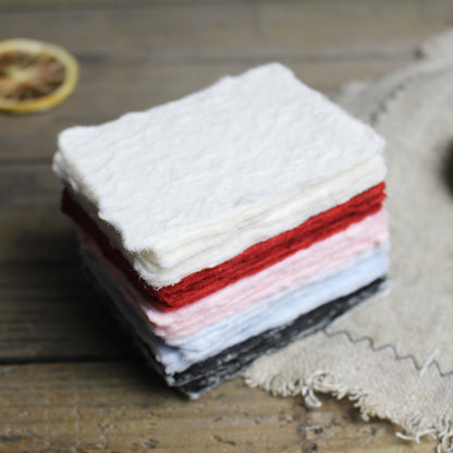 Handmade Deckle Edge Paper Blank Card Pack 10